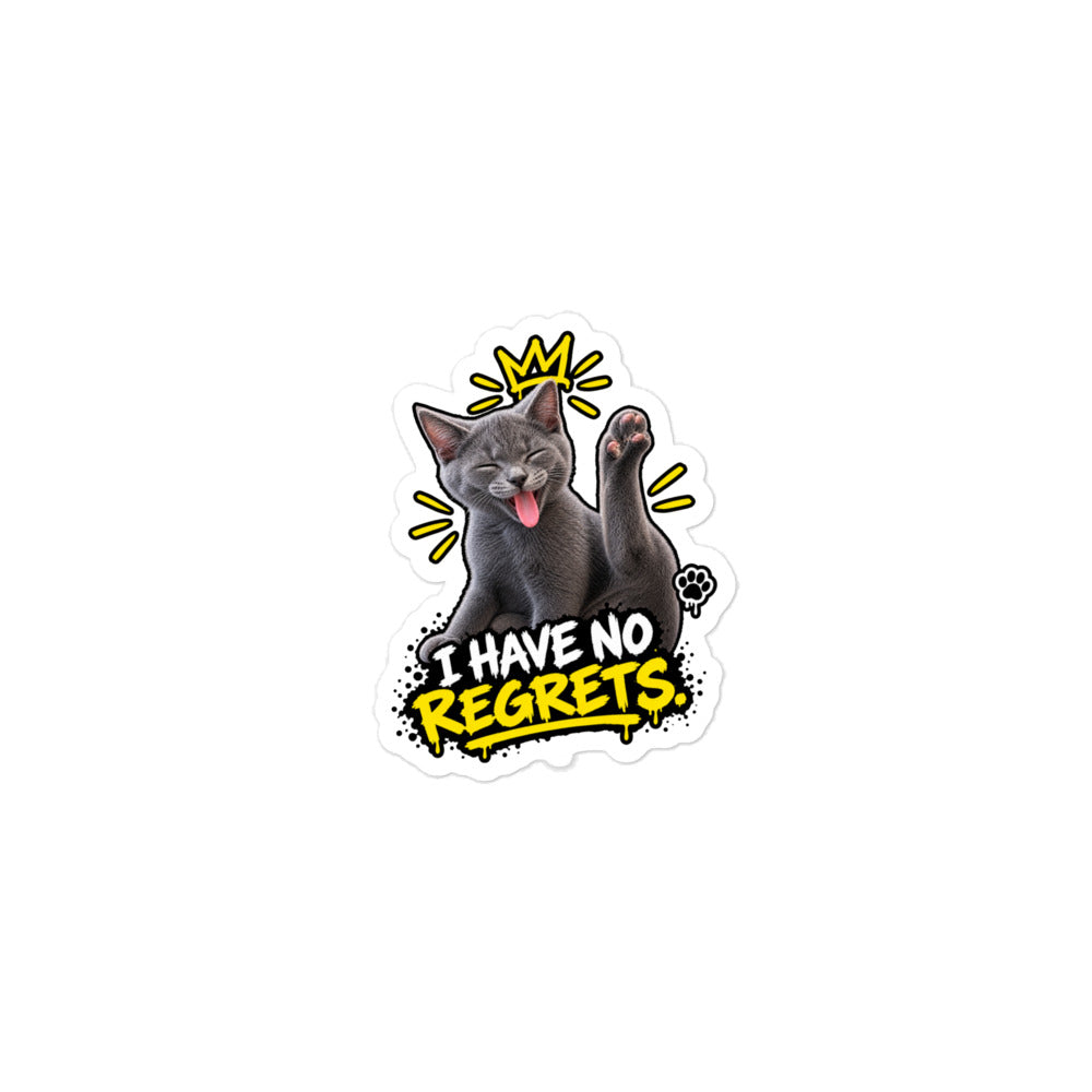 Uno the Cat Stickers – I Have No Regrets. product photo